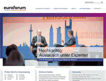 Tablet Screenshot of euroforum.de